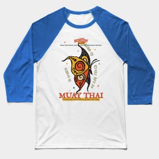 Vintage Tattoo Sak Yant Muay Thai Butterfly Baseball T-Shirt